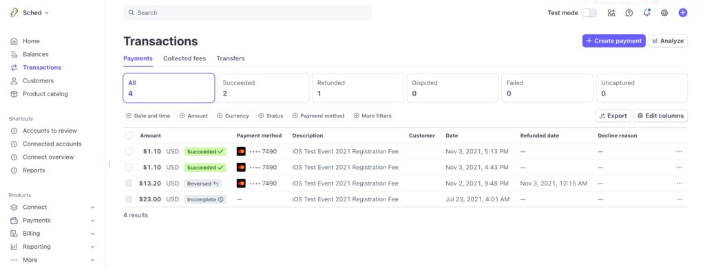 Setting Up Paid Registration (Stripe Configuration) 4 Transactions In Stripe